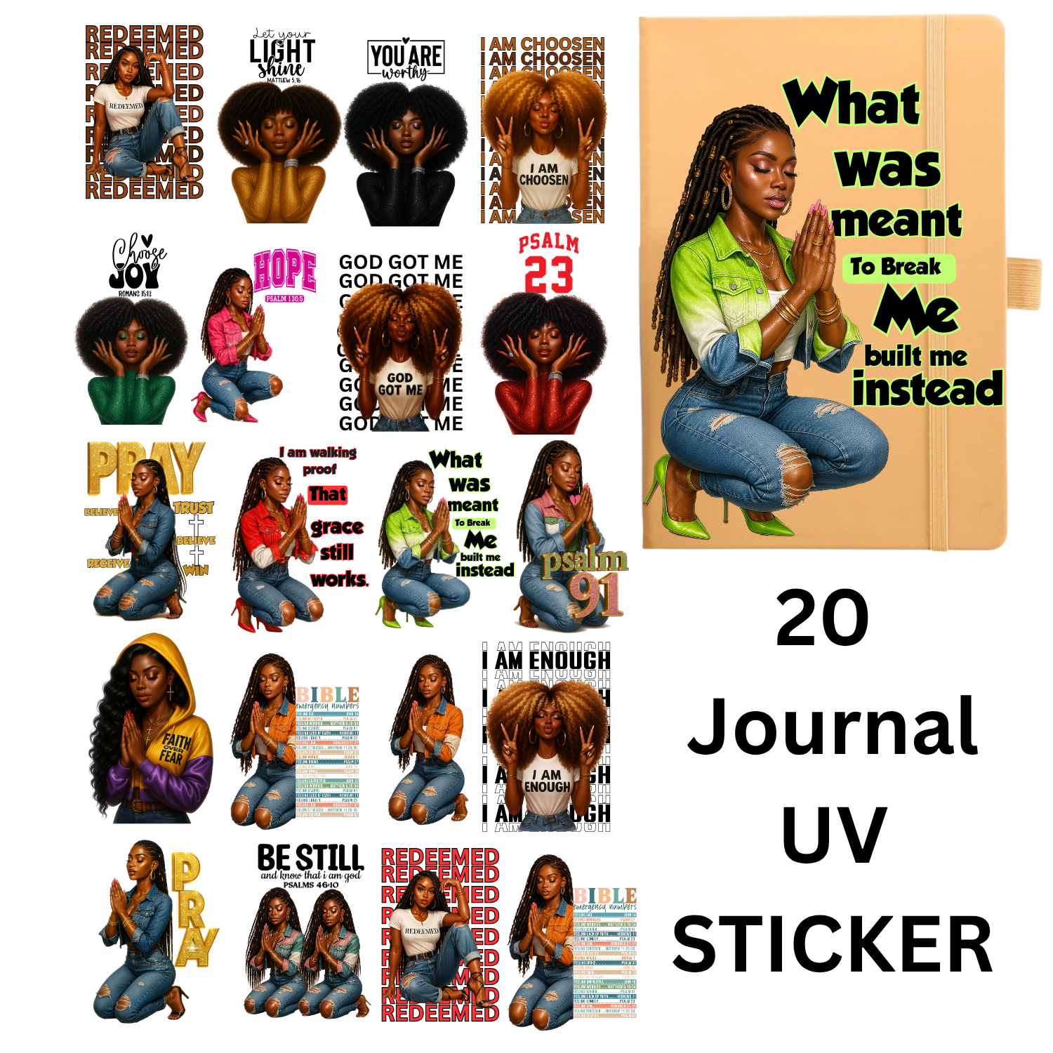 20 ready to stick UV Christian bundle