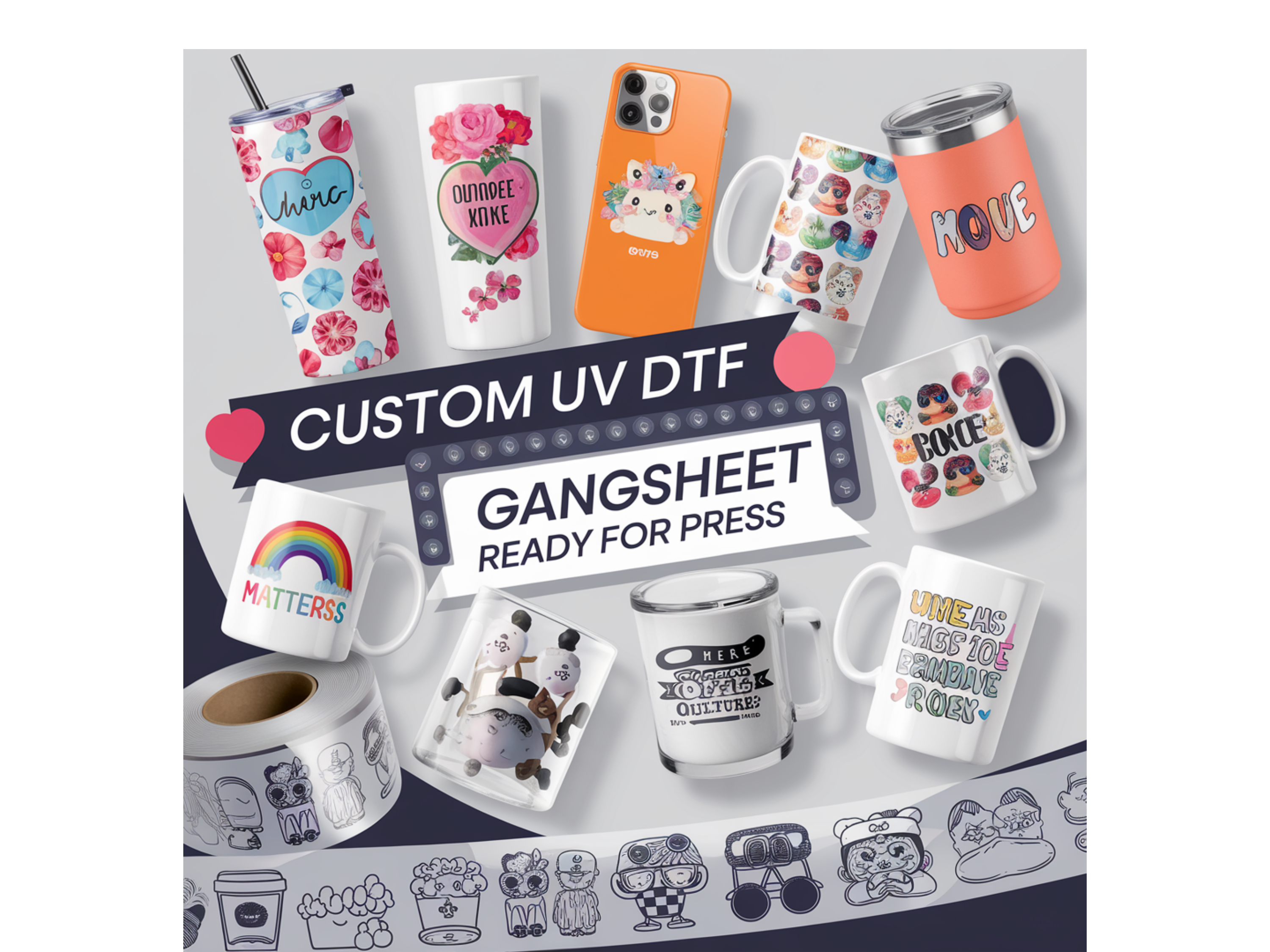 UPLOAD UV STICKER Gang sheet