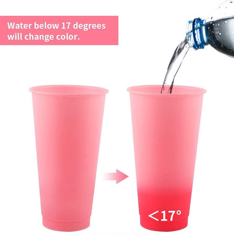 Color Changing Cups(5set)/Color changing cups/ Vinyl Cups/Blank Cups/Summer Cups/Large Cups/Reusable Plastic Cups/Beach Cup/Bulk/Kid Cup - SassyDame Designs,LLC