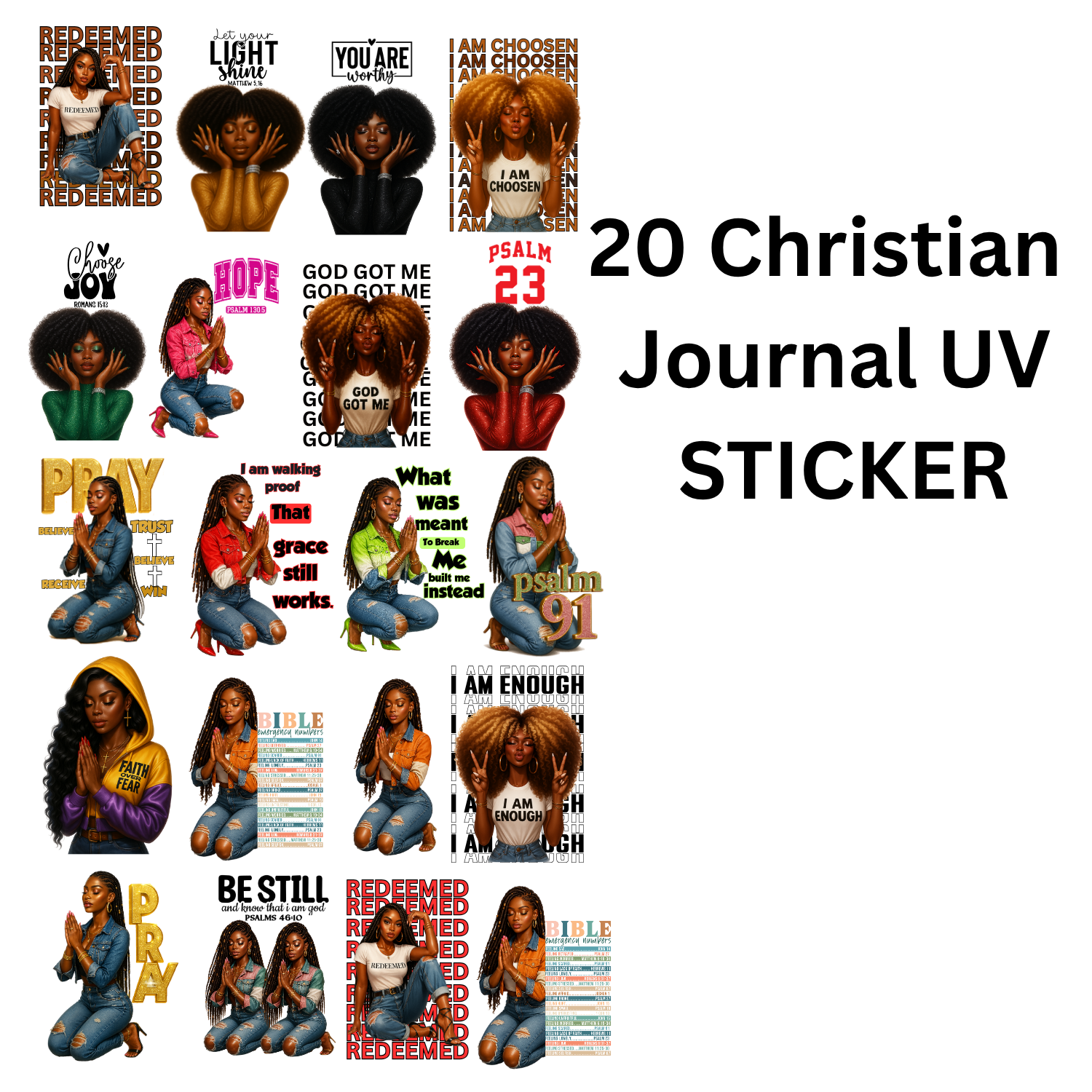 20  ready to stick UV Christian bundle