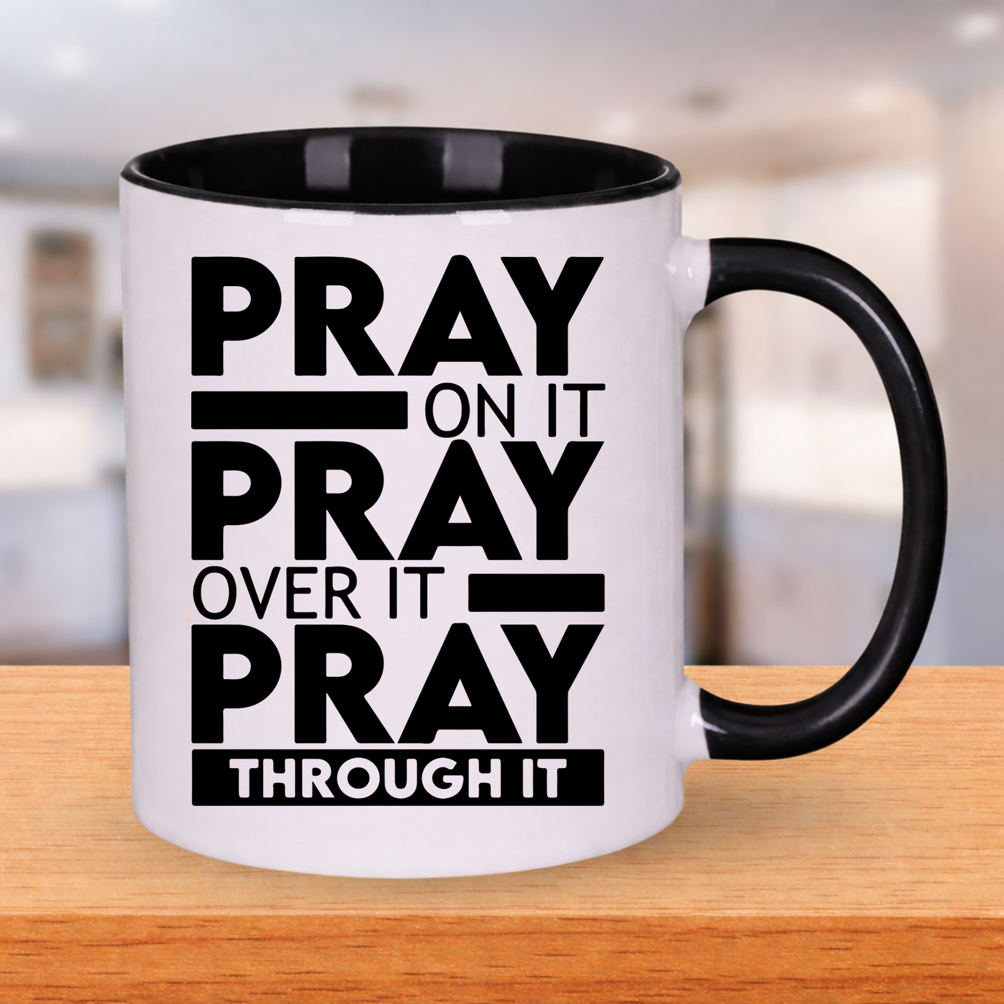 Pray On It Pray Over It Pray Through It UV DTF Sticker | Waterproof Peel & Stick Christian Decal | Faith Sticker for Tumblers, Cups & Journals