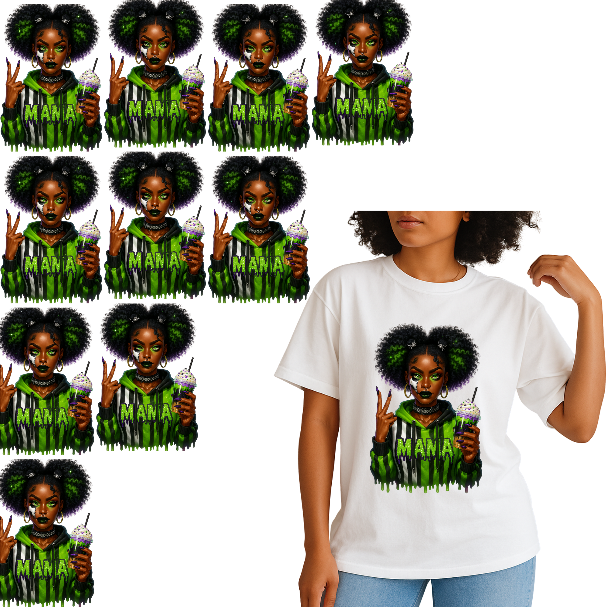 10 Adult Shirt Transfers - Halloween Bundle